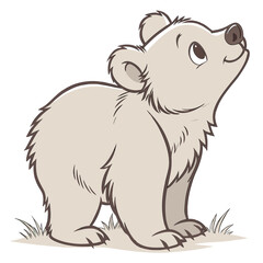 vector illustration of cartoon bear