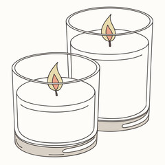 illustration of a burning candle