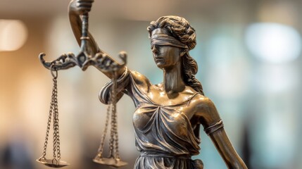 Fototapeta premium The Lady Justice statue symbolizing fairness and equality in the legal system.