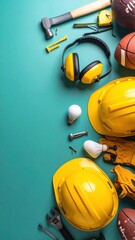 Tools, sports balls, and safety gear