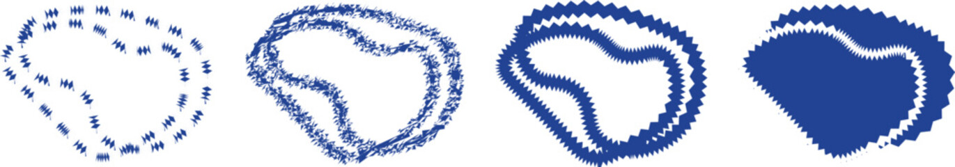 Abstract Zigzag Frame Shape Bundle – Colorful Minimal Vector Set for Modern Branding, Tags, and Seamless Geometric Patterns