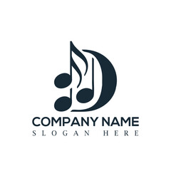 Letter D music logo