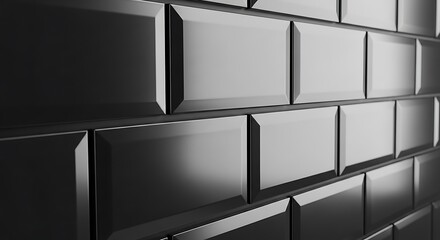 3d icon of closeup of a tiled wall with a geometric pattern and subtle lighting effects