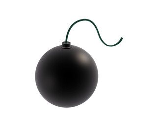 A round bomb isolated on a whte background