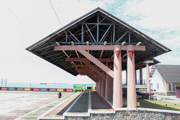 The shelter area in Karimun town square, captured during the day.