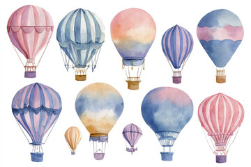 Fototapeta premium Celestial Ascent Chromatic Airships of the Aether