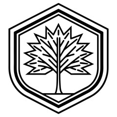 Minimal Vintage Tree Emblem