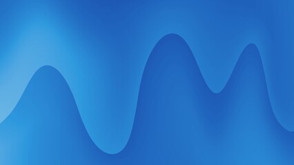 Flowing blue waves and water drops on an abstract digital background
