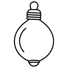 Festive Light Bulb Minimalist Line Art
