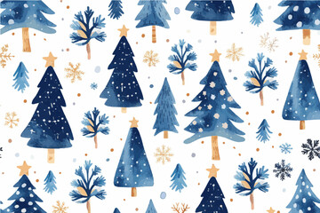Obraz premium seamless pattern with christmas trees
