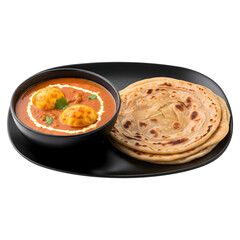 paratha with egg curry