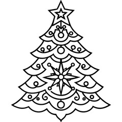 Minimal Christmas Tree Mandala
