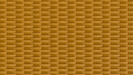 A detailed, seamless close-up of a woven texture resembling wicker or straw, in a warm golden-brown tone, showcasing a tight basket weave pattern perfect for rustic backgrounds.