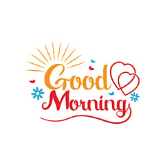 Good Morning lettering Text design png Tshart Design Good Morning 