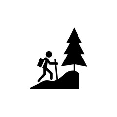 Hiking vector icons, illustration isolated sign symbol