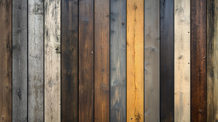 Detailed view of an assorted wooden wall with different shades and textures showcasing nature's beauty in craftsmanship