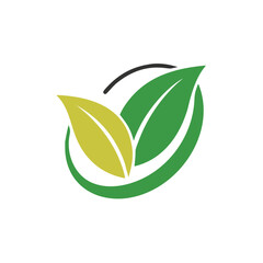 Leaves icon vector isolated on white background.