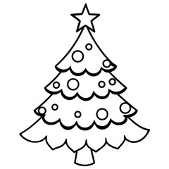 Fototapeta premium Minimal Santa Tree Vector