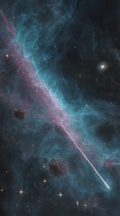 Colorful Deep Space Nebula With Stars