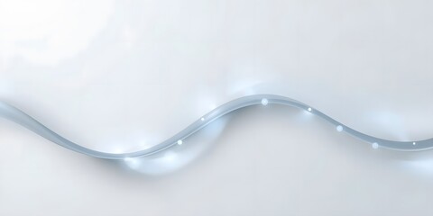 minimal vector curve over a clean light grey background with timed dots