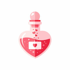 pink heart in a bottle