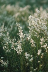 White Flowers In A Field