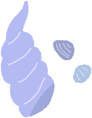 Cute hand drawn seashell illustration