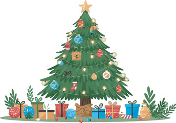 Traditional Indonesian Rumah Gadang House with Flags.