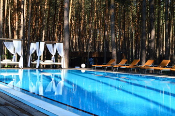 swimming pool in hotel