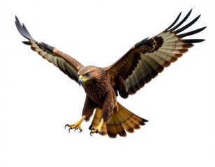 Fototapeta premium A large brown bird soaring through the sky