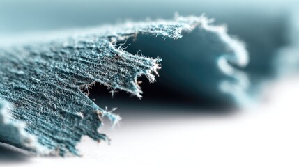 Closeup Of Ripped Denim Fabric