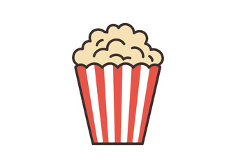 Popcorn Vector Illustration, Popcorn Icon