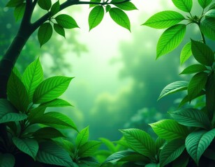 A single tree with vibrant green leaves, a symbol of growth and life