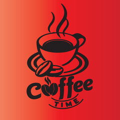 Cafe vector emblem. Cup of coffee LOGO