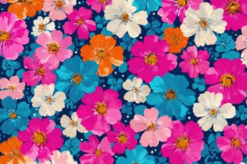 Vibrant Floral Pattern Design