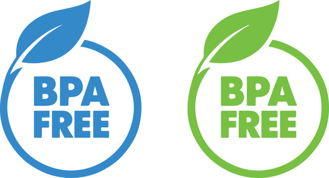 BPA Free logo symbol icons in blue and green