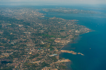 Aerial View of Cebu CIty, Philippines.