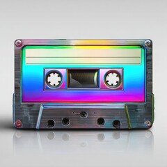 Colorful Iridescent Vintage Cassette Tape