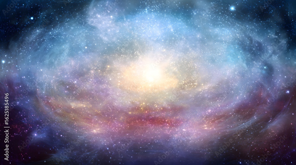 Poster abstract universe background with stars and nebula. space and stars.