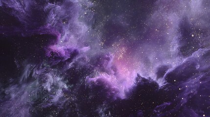 Fototapeta premium Planets, stars and galaxies in outer space showing the beauty of space exploration in purple colors.