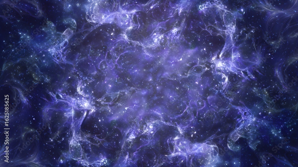 Canvas Prints abstract fractal illustration for creative design galaxies in outer space. blue abstract background 