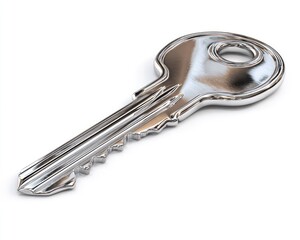 Silver Metal Key Illustration