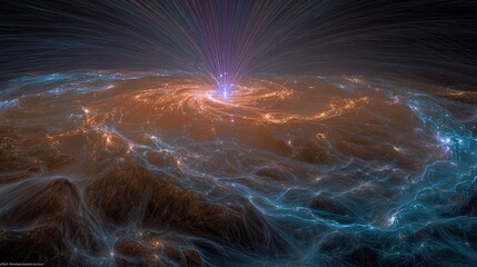 Detailed View Of A Spiral Galaxy