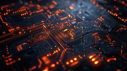 close up of a circuit board