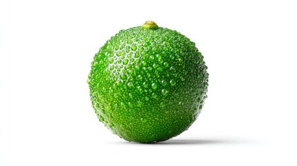 Pixelated Lime On White Background