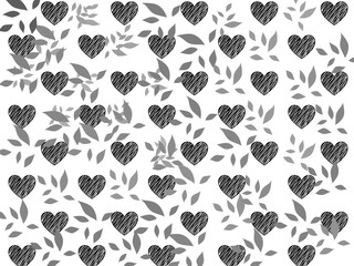 Grey  colour  heart pattern 