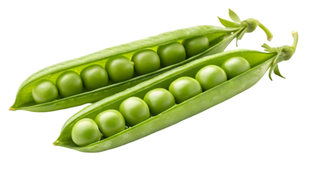 fresh green peas isolated on white backgroud