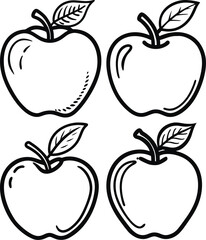 Apple Outline Coloring Page