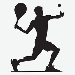 tennis player silhouette