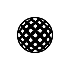 Wicker Weave Lattice Sphere Ball Icon Vector